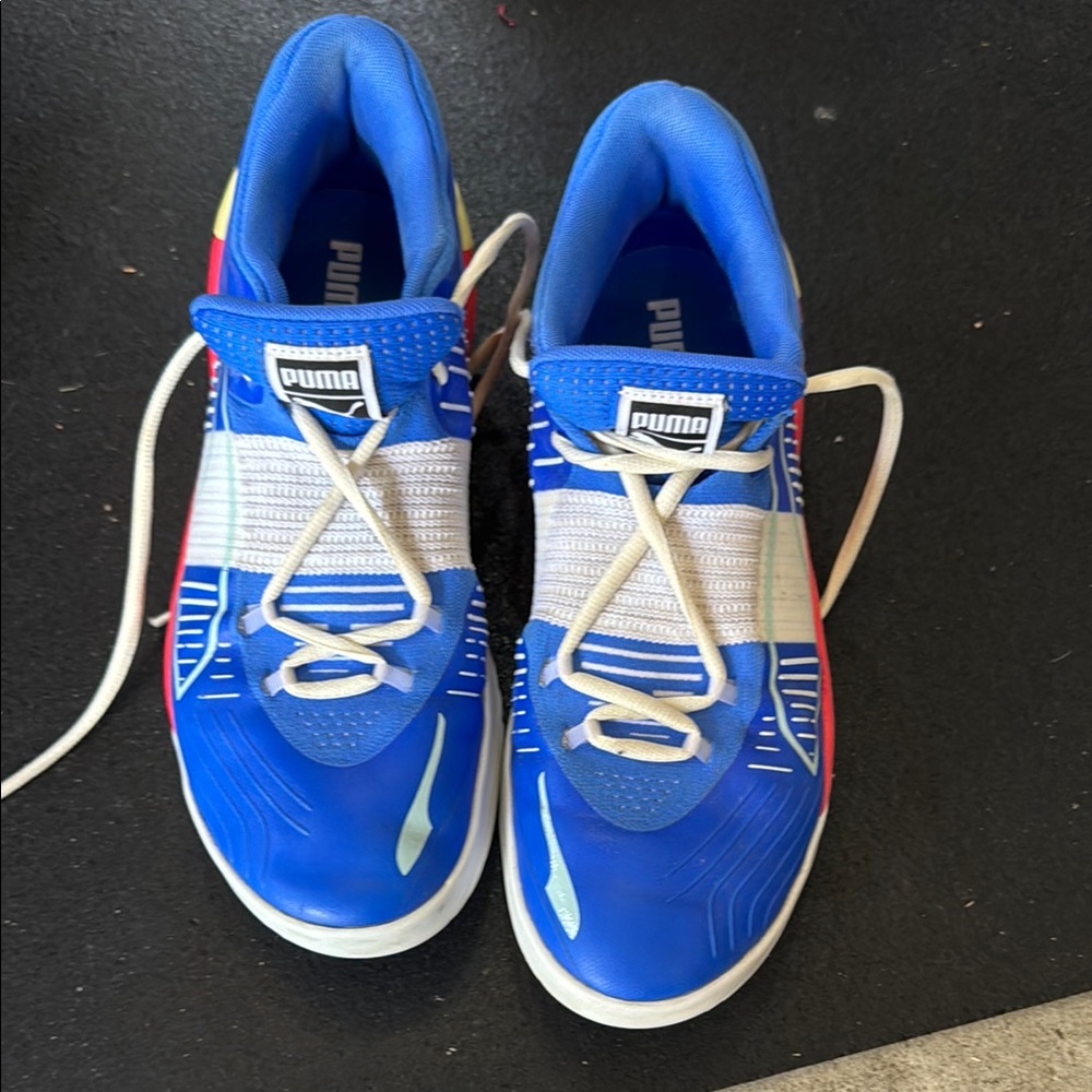 Puma Blue and White Sneakers Athletic Style